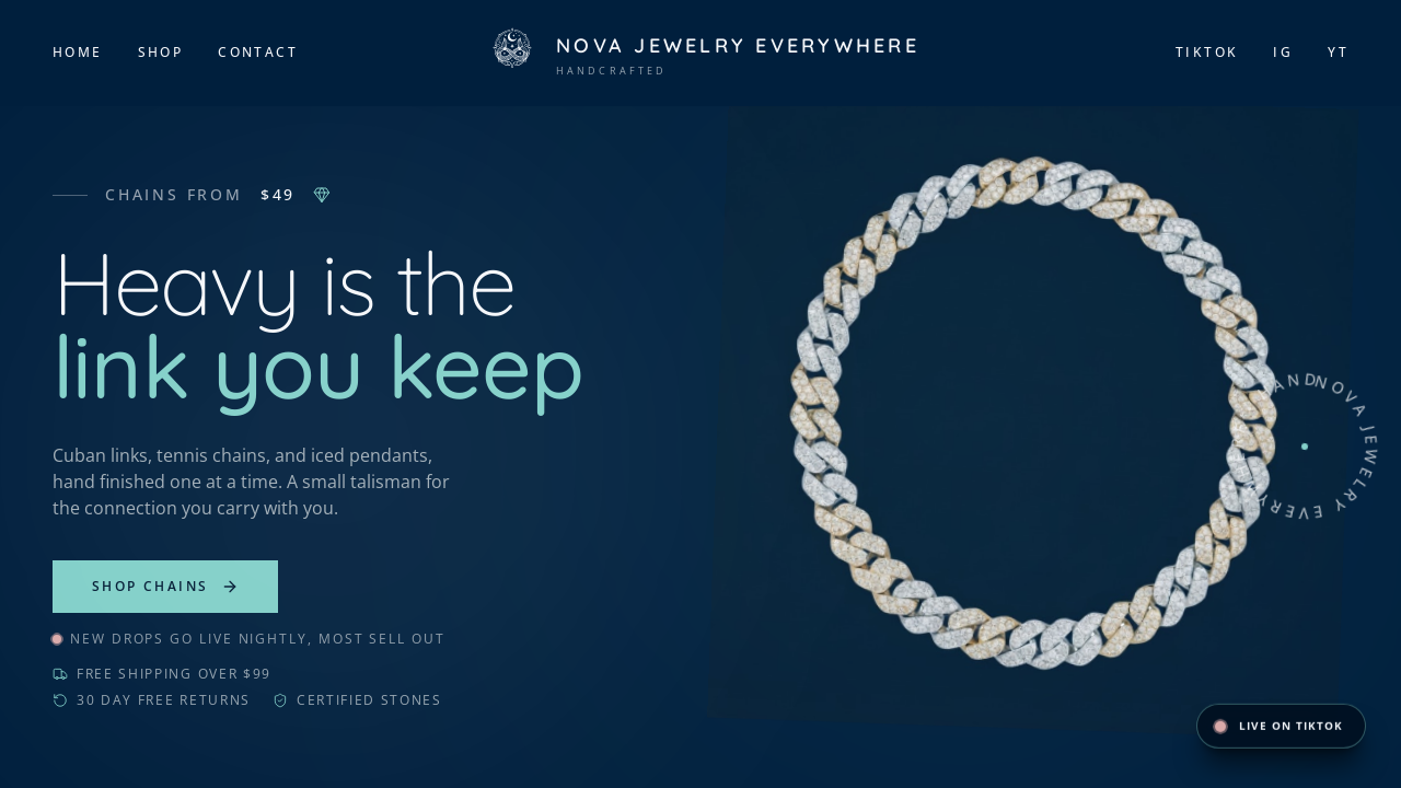 Screenshot of Nova Jewelry