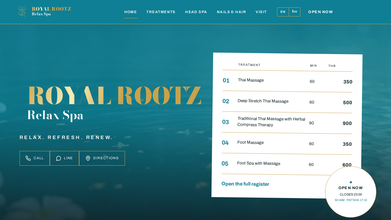 Screenshot of Royal Rootz Relax Spa
