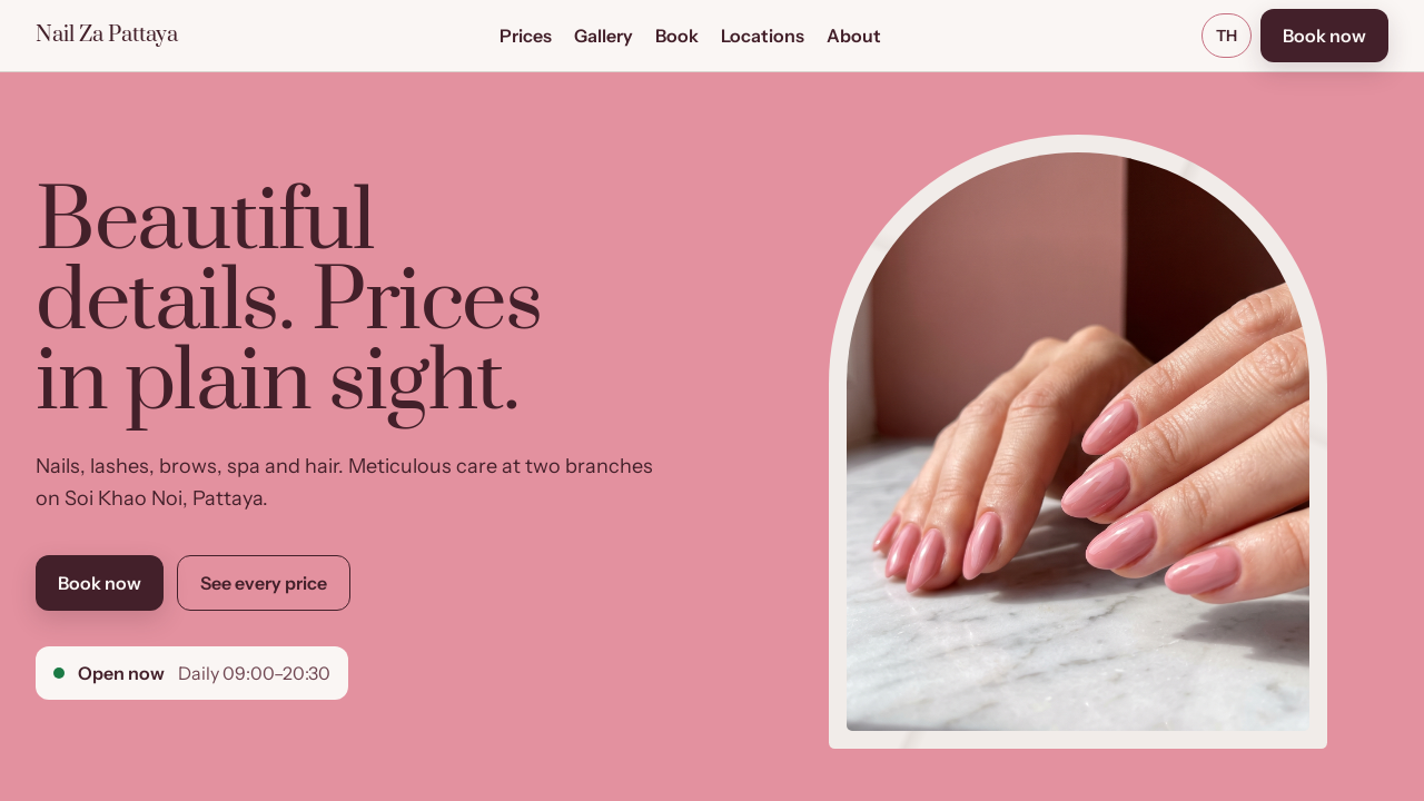 Screenshot of Nail Za Pattaya