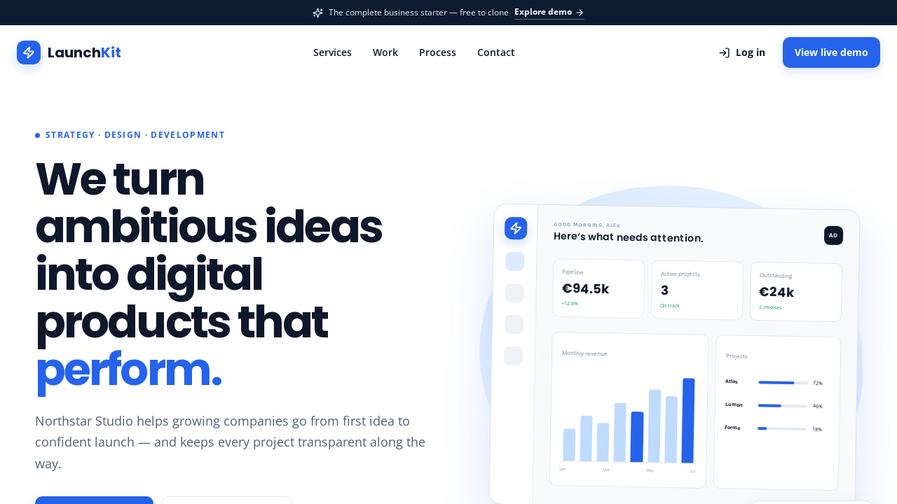 LaunchKit — Free CRM, Client Portal & Business Dashboard
