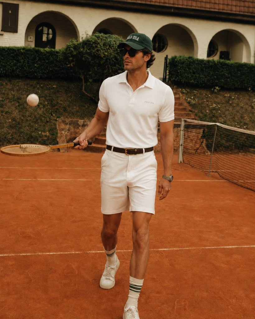 Lookbook Summer Villa 27 — polo branca no clube de tênis