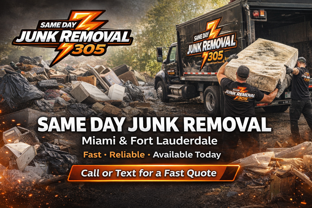 Same Day Junk Removal 305 team in action