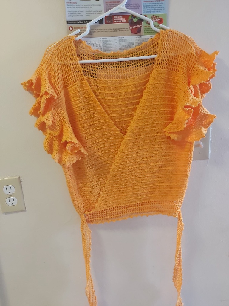 Marigold Ruffle Wrap Top