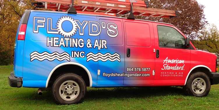 Floyd's Heating & Air service van serving Spartanburg, SC residential customers