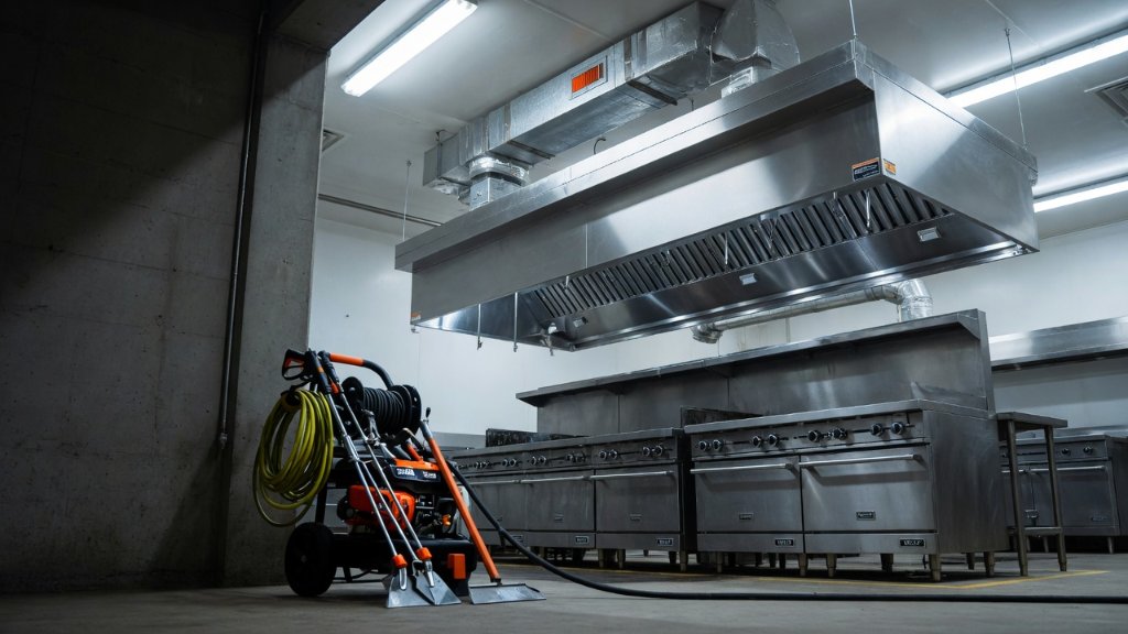 Commercial kitchen hood cleaning