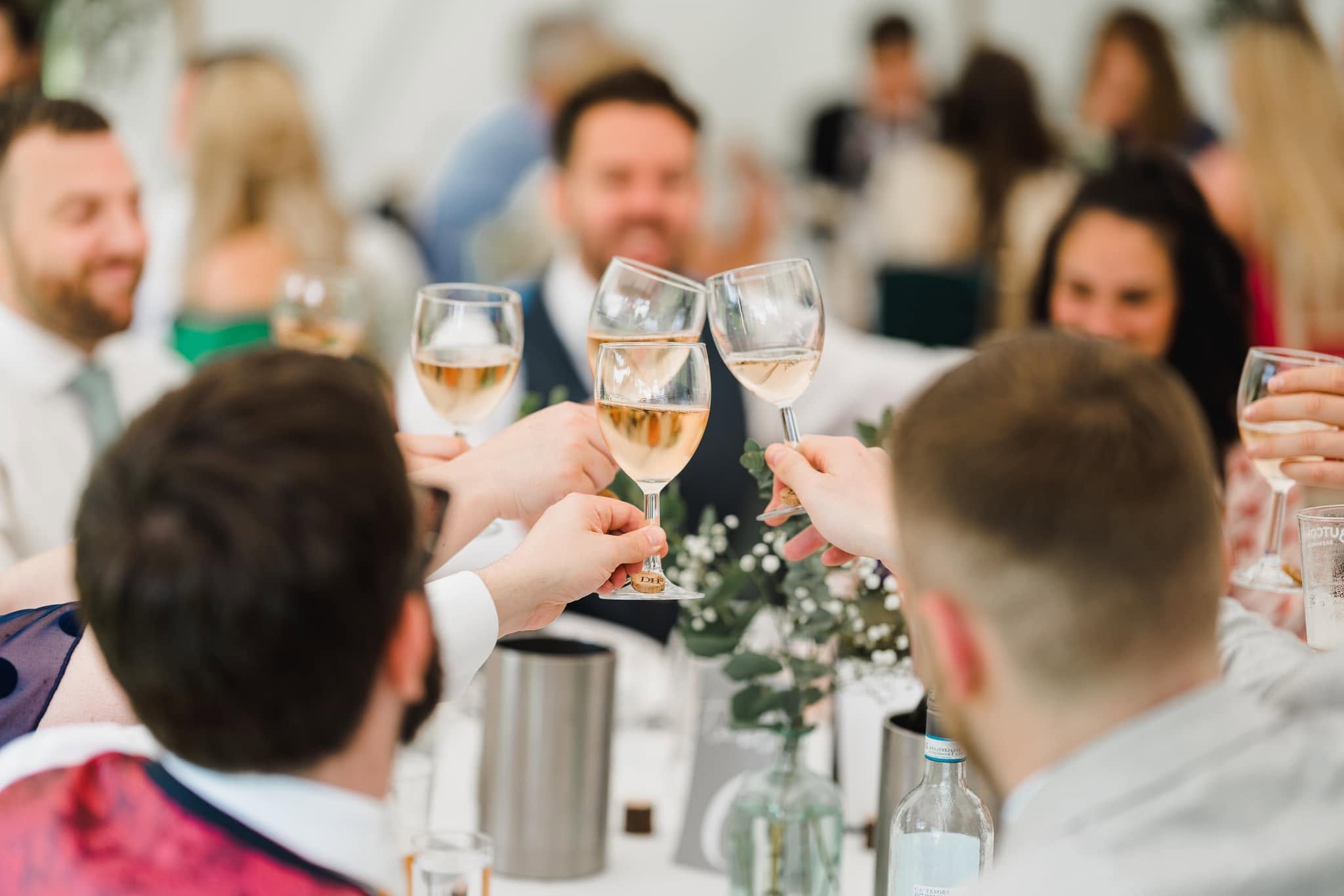 The first toast, long tables