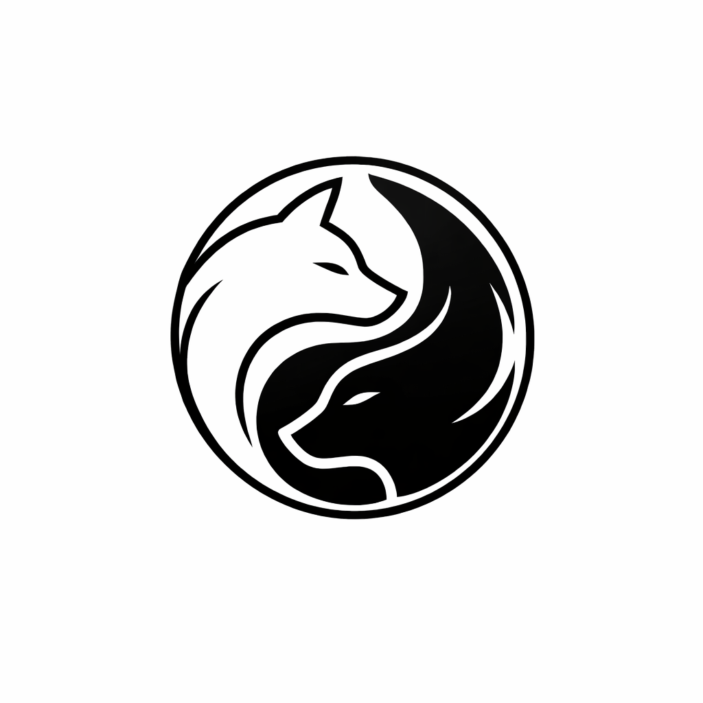 iMindMe yin-yang wolf logo