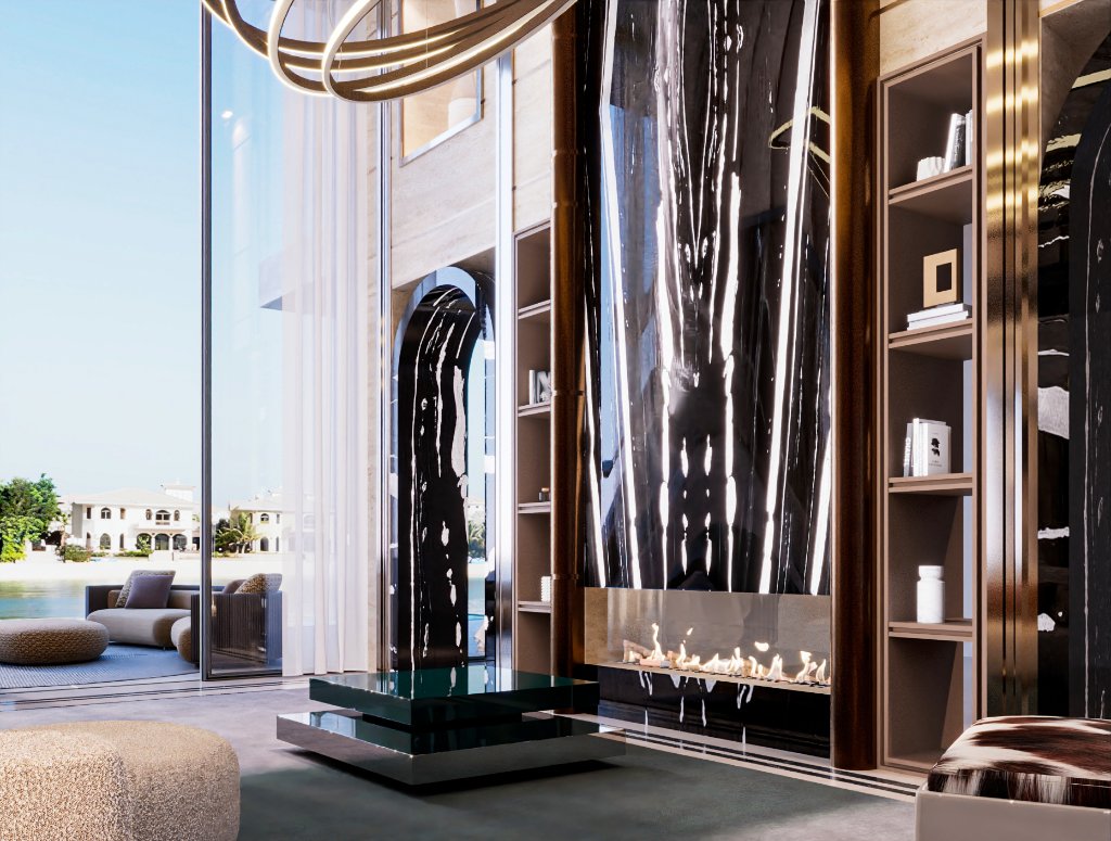 Double height living area