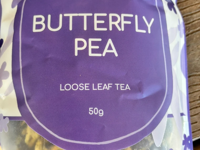 The loose botanicals inside Butterfly Pea