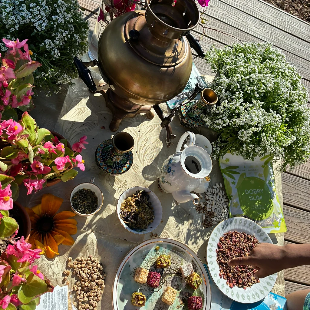 Heirloom samovar from the family garden