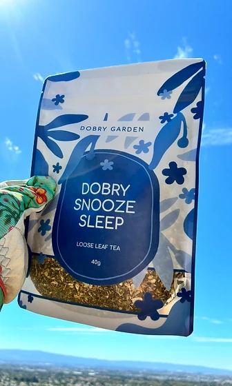 Evening — Dobry Garden tea photographed in the garden