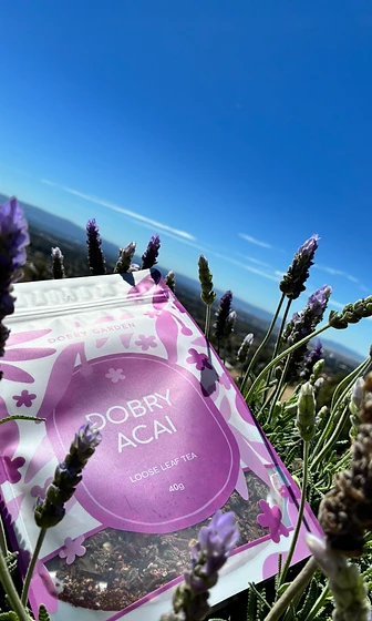Pause — Dobry Garden tea photographed in the garden