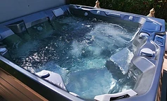 Private jacuzzi with gently moving water