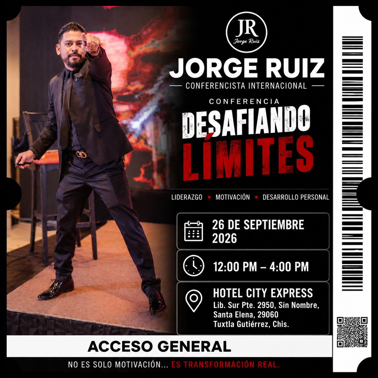 Jorge Ruíz en escenario