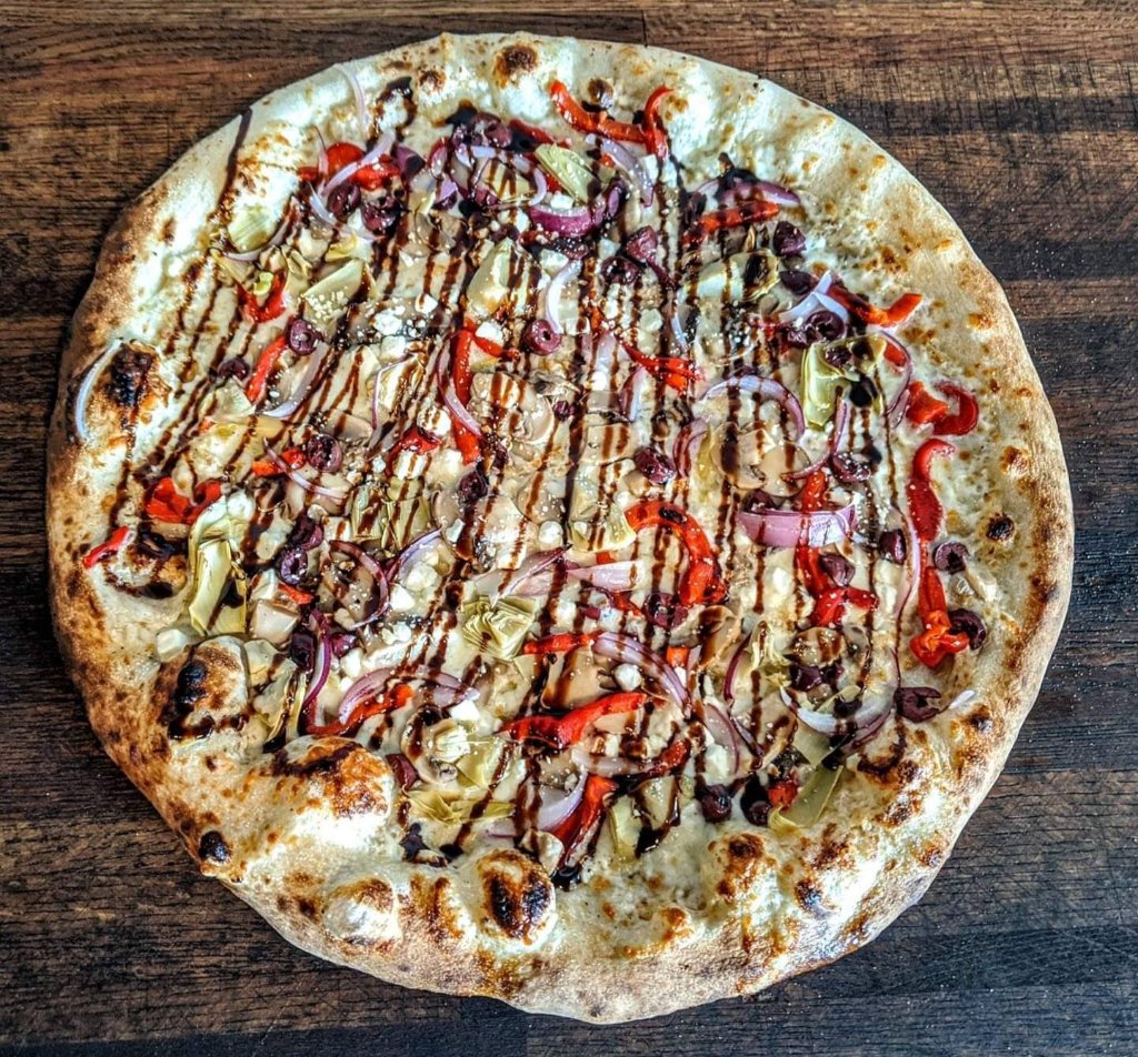 Mediterranean pizza
