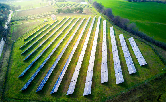 Usina solar em operação