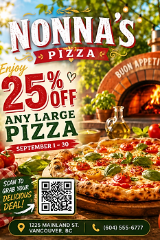 Nonna's Pizza — a sample card from The 604PROS
