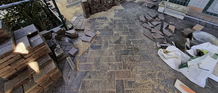 Re-levelled residential pavers