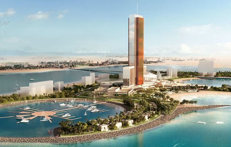 The Views towers on Al Marjan Island
