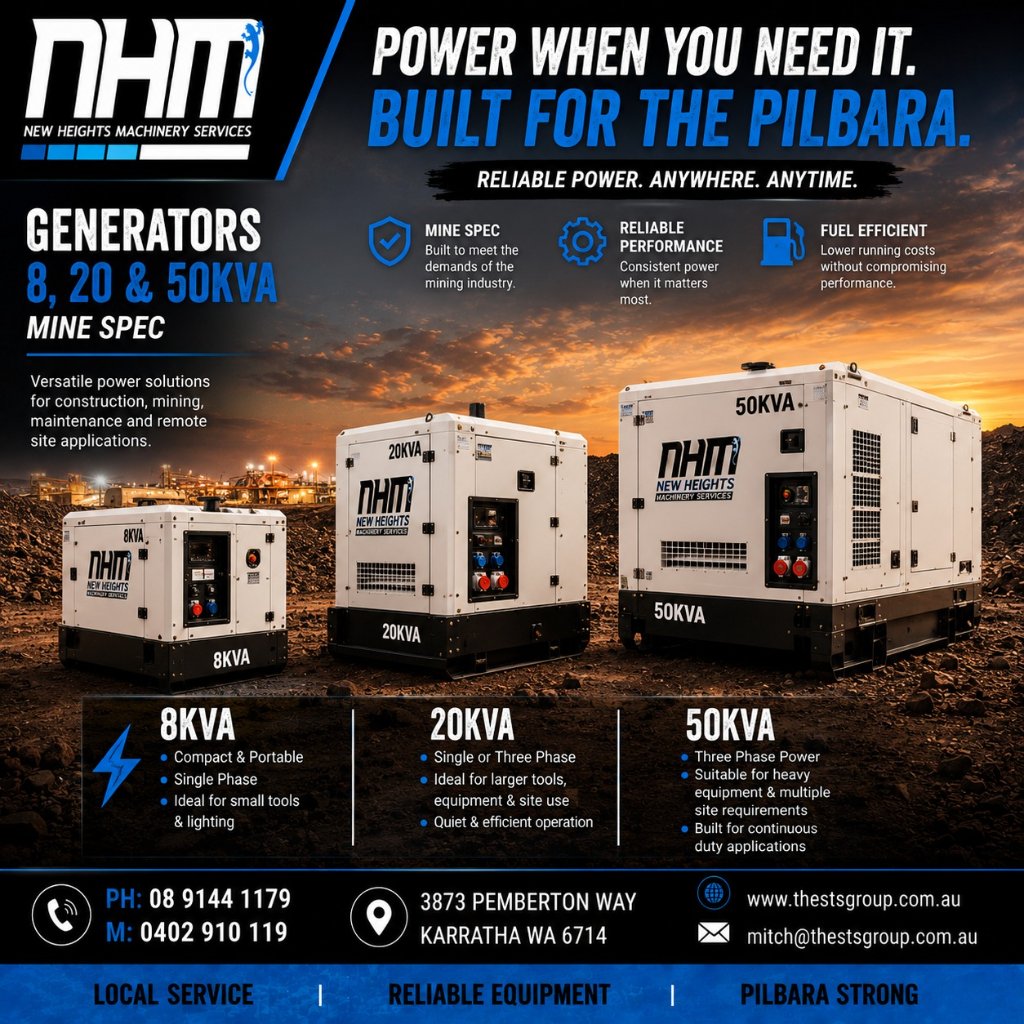 Generators — 8, 20 & 50KVA Mine Spec