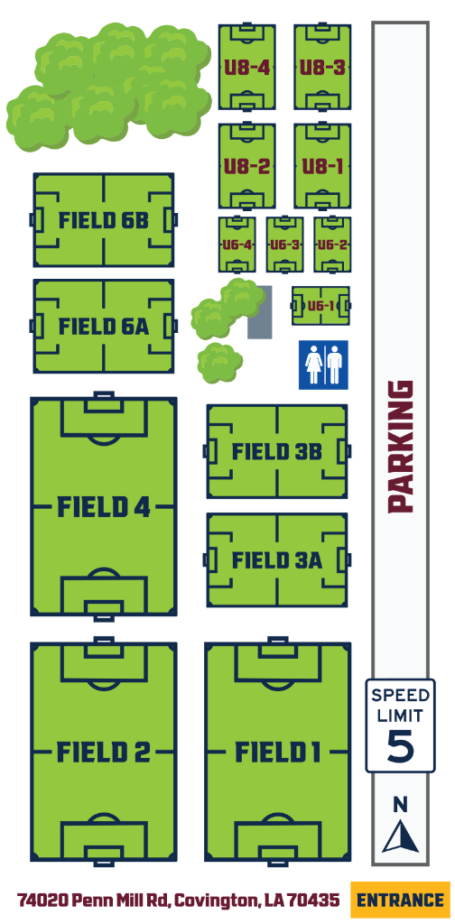 Covington FC Field Map