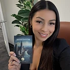 Reader holding the book