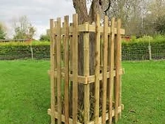 Chain link tree protection fencing