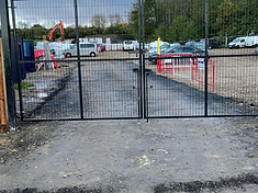 Black commercial metal gate