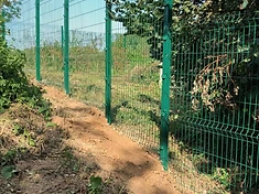 Metal post and rail fence installed in Surrey