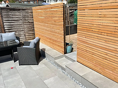 Cedar horizontal panel fence installed in Guildford