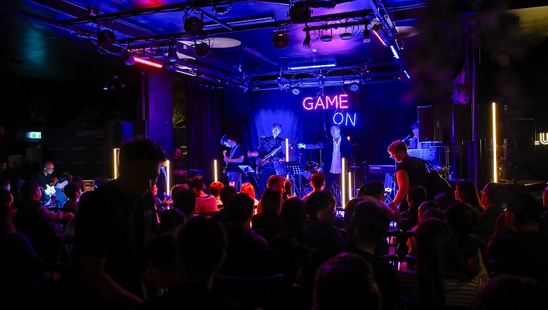 Saxophone solo during a GAME ON concert