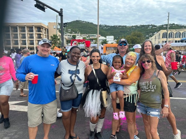 Gregory P. Smith at a community gathering in the Virgin Islands