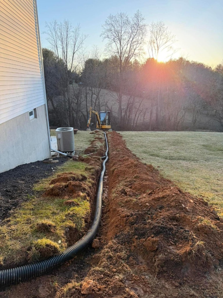 Drainage installation and trenching in Harford County MD