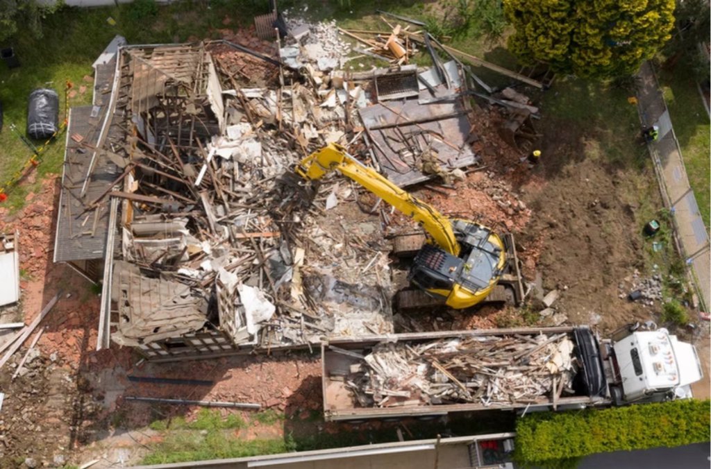 Aerial — Demolition & Site Prep