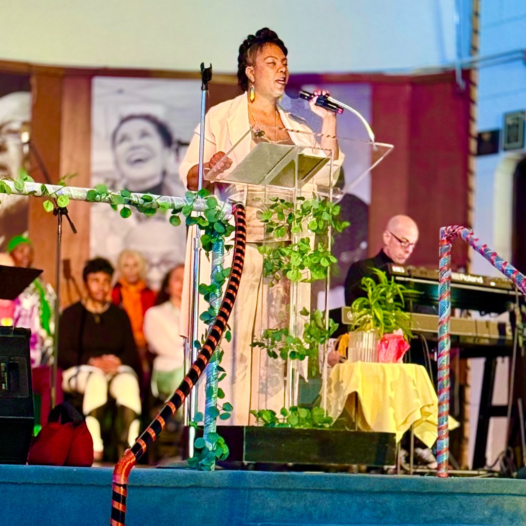 Ramona performing on stage