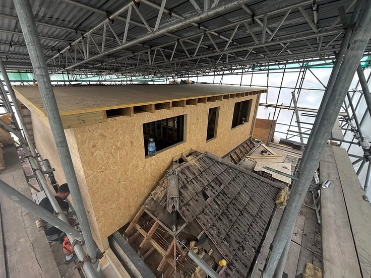 JC Carpentry building a timber dormer frame in Brighton