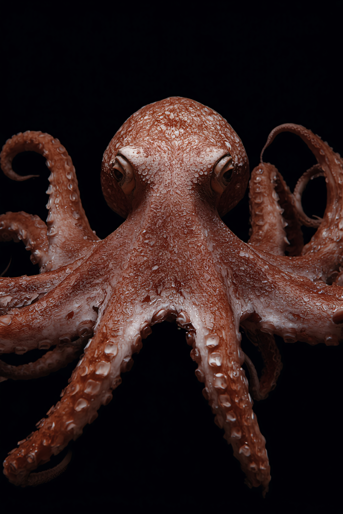 Close-up of octopus tentacles showcasing texture and organic form