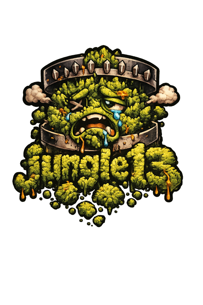 Jungle 13 cartoon character surrounded by green vegetation