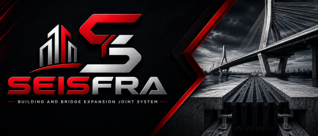 Seisfra brand banner with bridge and expansion joint