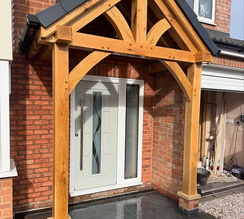 DTA Bricklaying Solutions oak porch project in Warwickshire