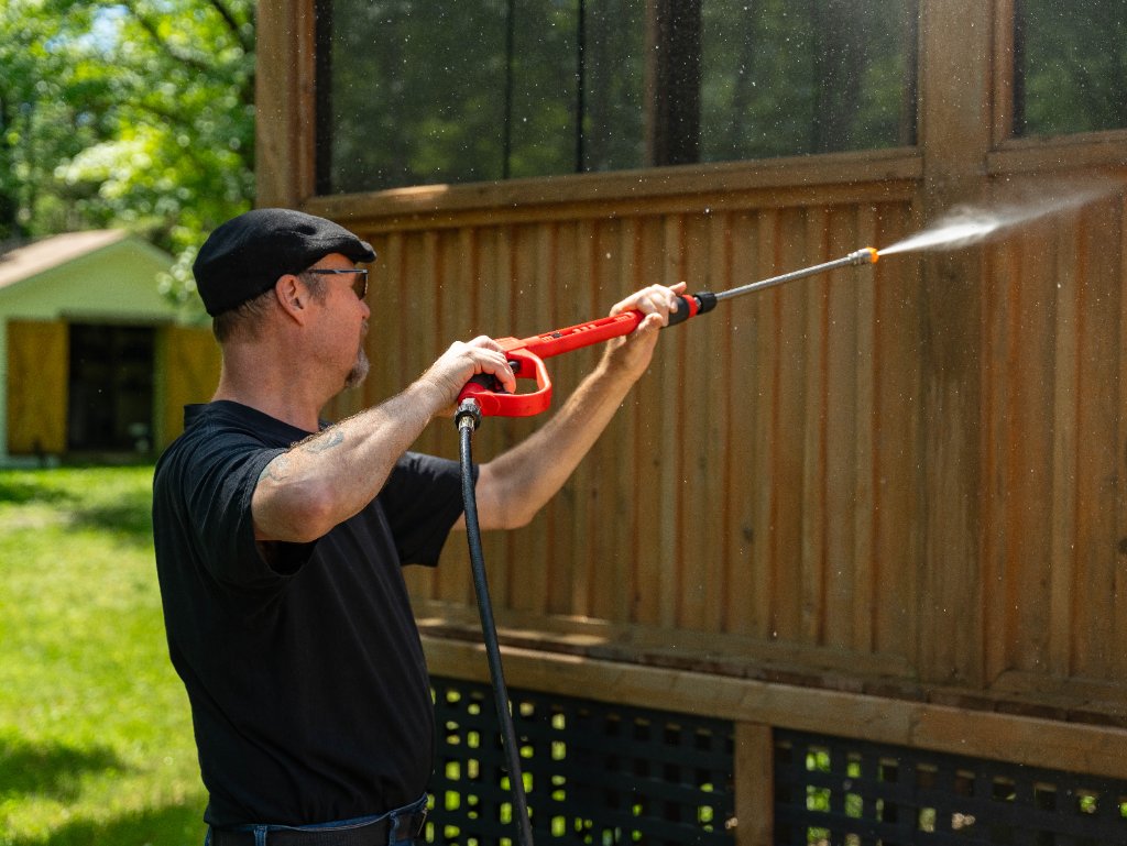Steve cutting wood