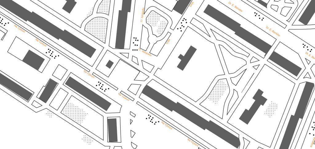 Katastrální mapa sídliště Na Výsluní v Neratovicích