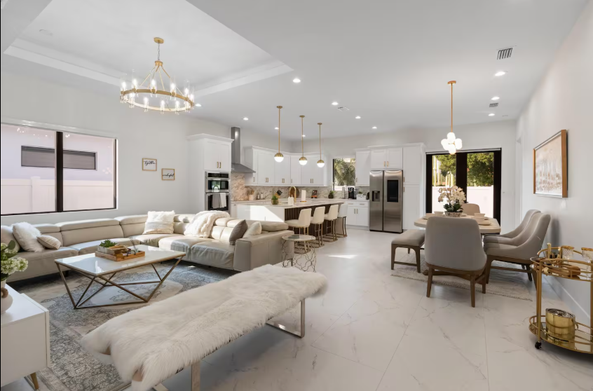 Luxury vacation rental interior by 1000 Palms