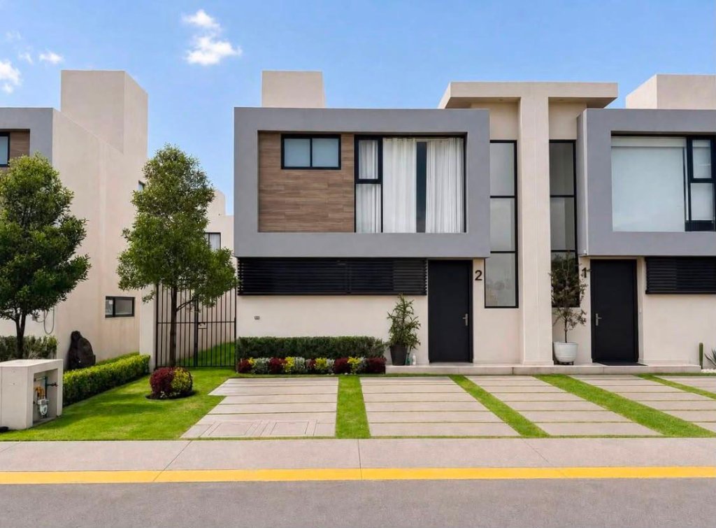 Fachadas de casas en desarrollo TEMBO