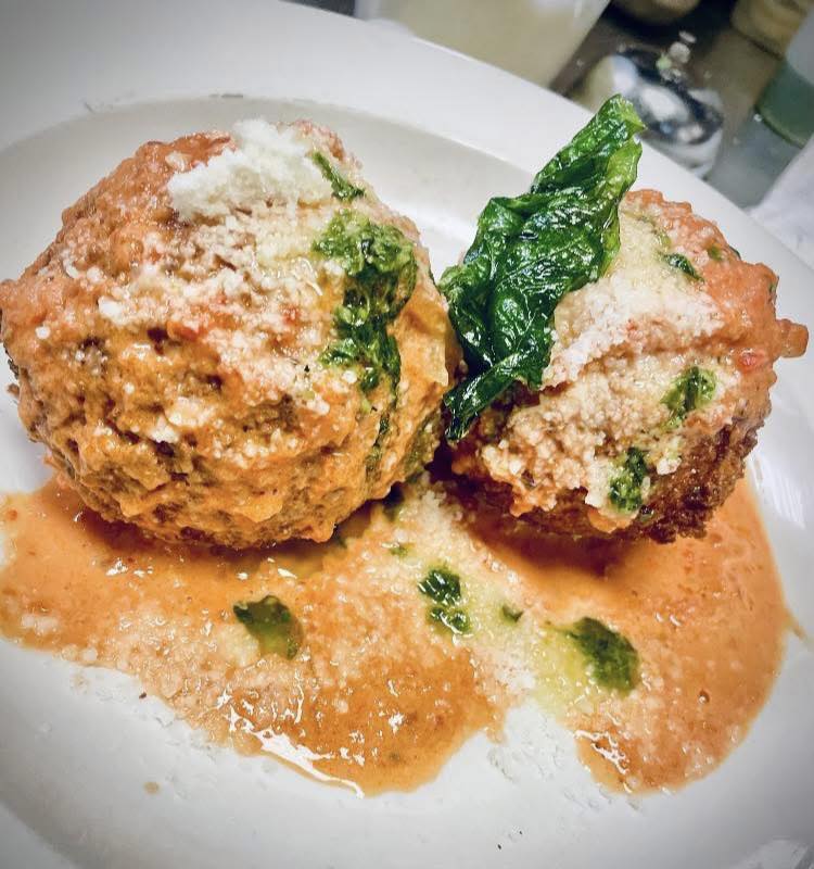 Mia Via Restaurant dining atmosphere and plated dishes