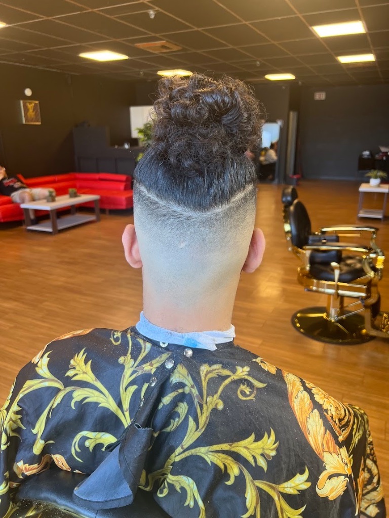 Clean taper fade back view