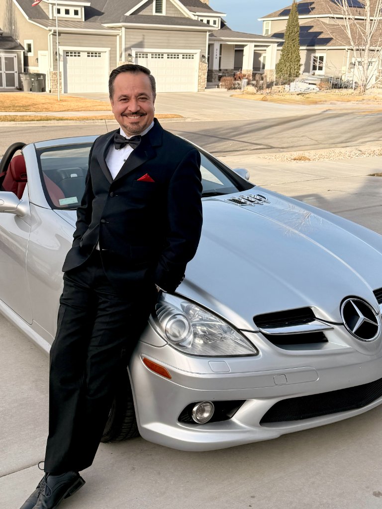 Jack with classic car