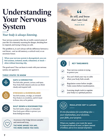 Workbook page — Understanding Your Nervous System