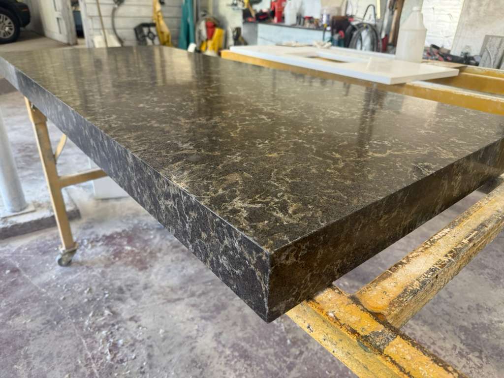 Blue pearl granite kitchen countertop installation