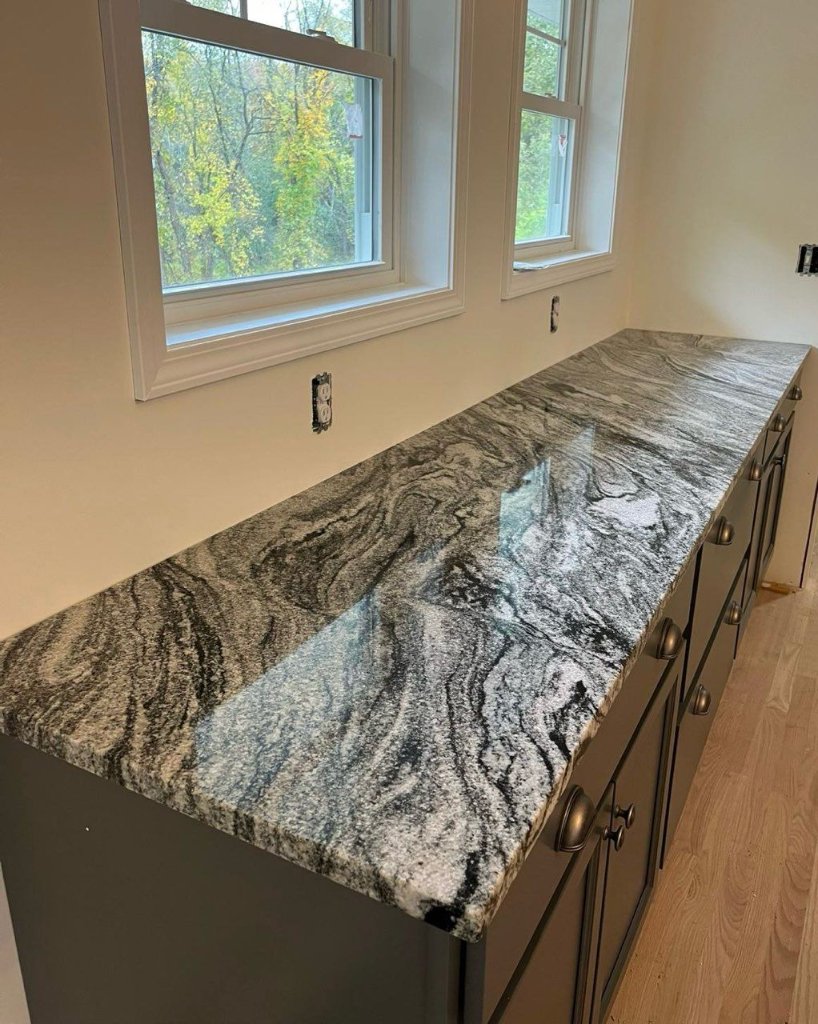 Granite countertop with swirl pattern Capital Region NY